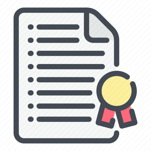 Document, file, medal, certificate, award, diploma icon - Download on Iconfinder