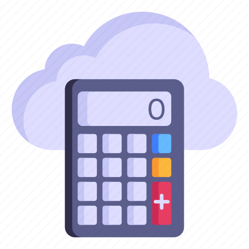 Cloud accounting, cloud calculation, cloud data, calculator, cloud calculator icon - Download on Iconfinder
