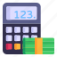 financial calculation, estimation, budgeting, calculator, totalizer 