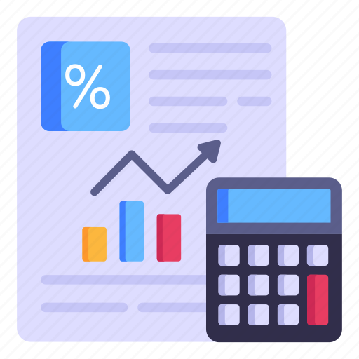 Budget calculation, tax calculation, tax report, accounting, business report icon - Download on Iconfinder