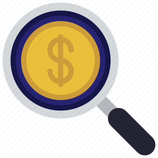 Money, research, search, loupe, finances icon - Download on Iconfinder