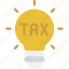 tax, ideas, light, bulb, smart 