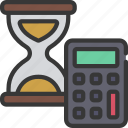calculate, time, calculator, clock, hourglass