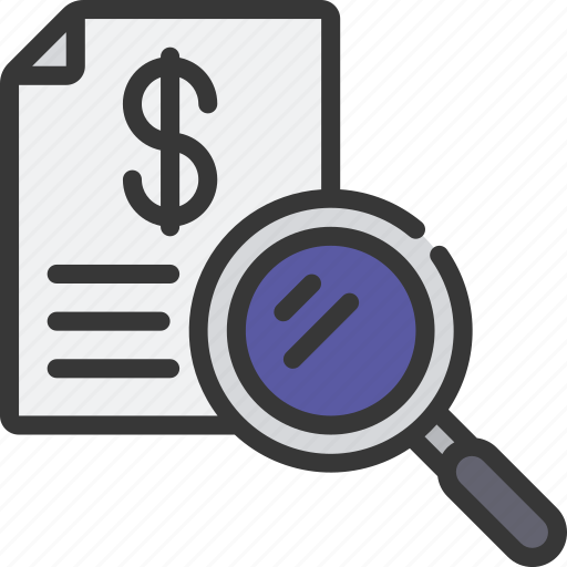 Financial, audit, finances, money, search, research icon - Download on Iconfinder