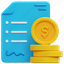 asset, accounting, report, coin, currency, finance, business, list, 3d 