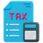 taxes, accounting, tax, calculator, bill, percent, payment, 3d 