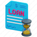 loan, accounting, loaning, borrow, hourglass, report, finance, 3d