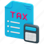 taxes, accounting, tax, calculator, payment, bill, percent, 3d 