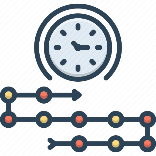 Timeline, progress, path, duration, sequence, history, chronology icon - Download on Iconfinder
