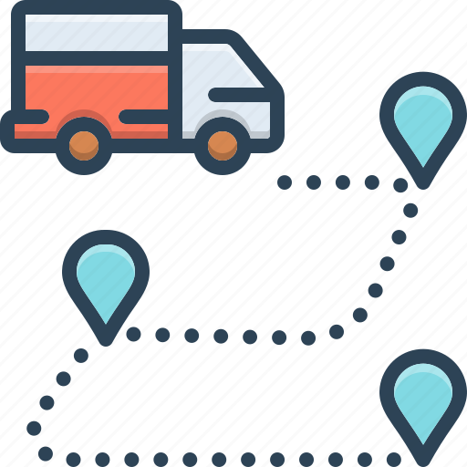 Track, path, location, route, destination, gps, truck icon - Download on Iconfinder