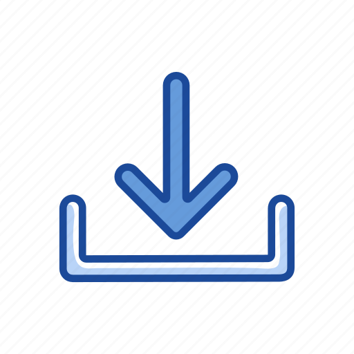 Arrow down, download, navigate, pointer icon - Download on Iconfinder