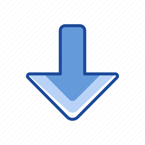 Arrow, arrow down, download, pointer icon - Download on Iconfinder