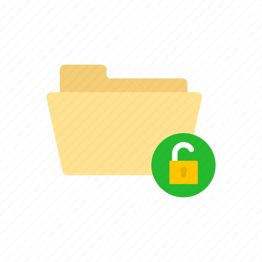 File, folder, unlock file, unlock folder icon - Download on Iconfinder