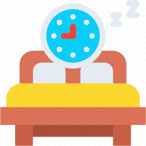 Bed, sleep, time, wellness, night, alarm, clock icon - Download on Iconfinder