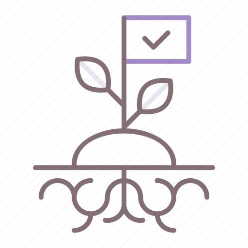 Flag, grassroots, plant, root icon - Download on Iconfinder