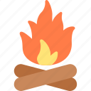 bonfire, campfire, camping, fire, flame, hot, 1