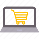 cart, laptop, online, shop, shopping, internet, ecommerce