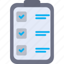 checklist, checkmark, clipboard, list, report, tasks