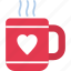 coffee, heart, hot, mug, tea, cup, work 