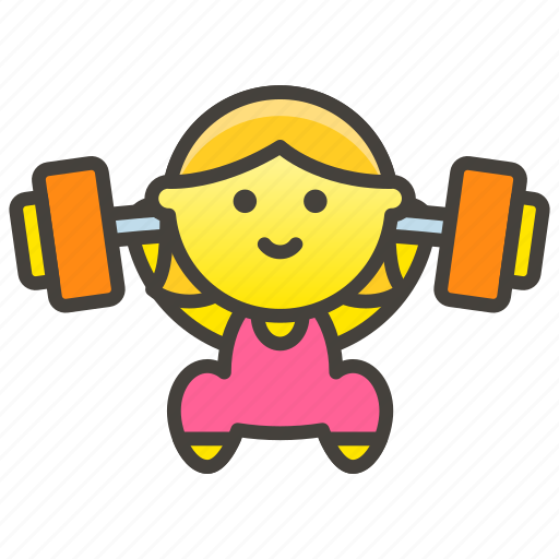 Lifting, weights, woman icon - Download on Iconfinder