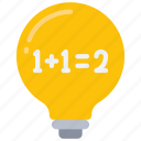 mathematical, solutions, maths, numbers, lightbulb