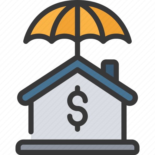 House, insurance, costing, cover, umbrella, home icon - Download on Iconfinder