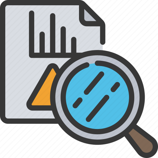 Report, analysis, document, analyse, loupe icon - Download on Iconfinder