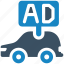 road, advertisement, marketing, car, vehicle, taxi, transport 