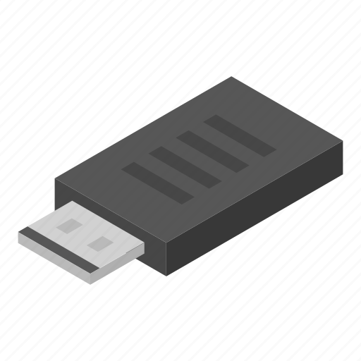 Adapter, cartoon, computer, isometric, logo, silhouette, usb icon - Download on Iconfinder