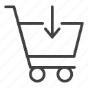 add, shopping, cart, trolley