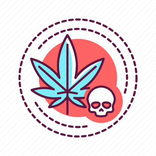 Addiction, bad, habit, marijuana, skull icon - Download on Iconfinder