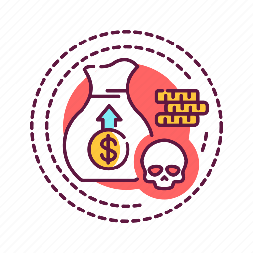 Addiction, bad, habit, money, skull icon - Download on Iconfinder