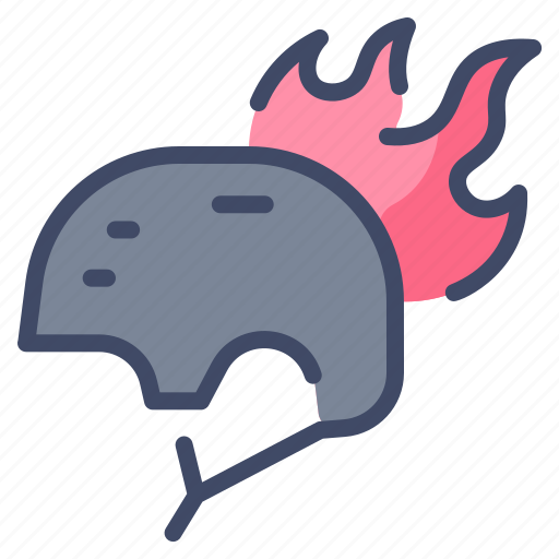 Burn, extreme, fire, flame, helmet, sport icon - Download on Iconfinder