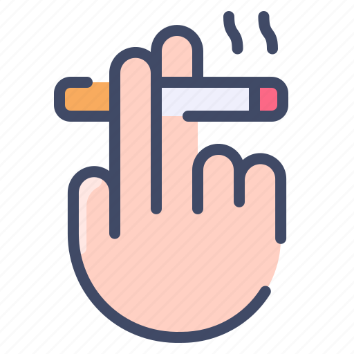 Addiction, cigarette, hand, smoke, smoking, tobacco icon - Download on Iconfinder