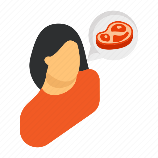 Meatatarian, meat, food, junk food, addiction, uncontrolled, eating icon - Download on Iconfinder