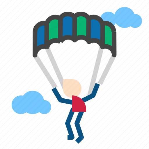 Landing, paragliding, parachute icon - Download on Iconfinder