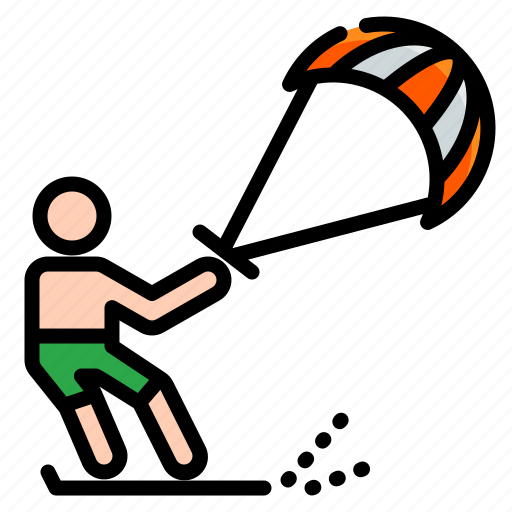 Activities, adventure, extreme, kite, outdoor, sport, surfing icon - Download on Iconfinder