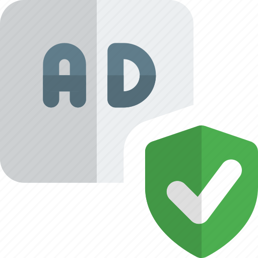 Ads, check, shield, business, advertising icon - Download on Iconfinder