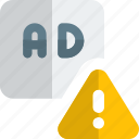 ads, warning, business, advertising