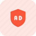 ads, shield, business, advertising