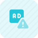 ads, warning, business, advertising