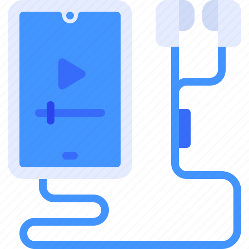 Smartphone, earphone, video, learning, multimedia icon - Download on Iconfinder