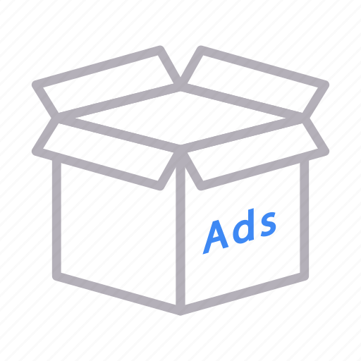 Ads, advertisement, banner, box, carton icon - Download on Iconfinder
