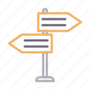 advertisement, arrow, board, direction, sign