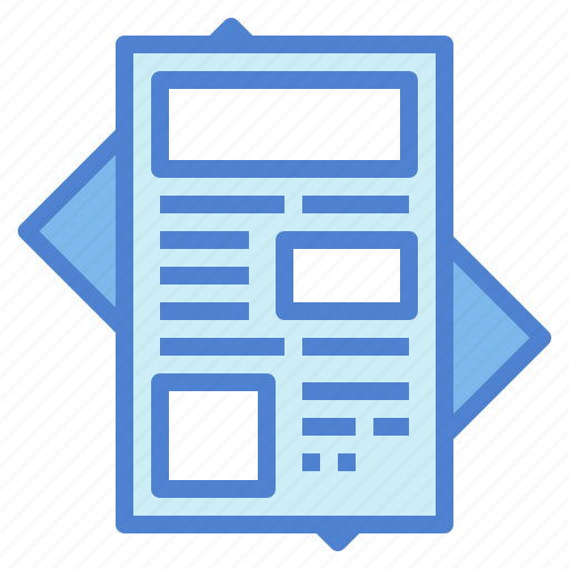 Communications, journal, news, newspaper, report icon - Download on Iconfinder
