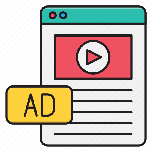 Ads, browser, marketing, video, webpage icon - Download on Iconfinder