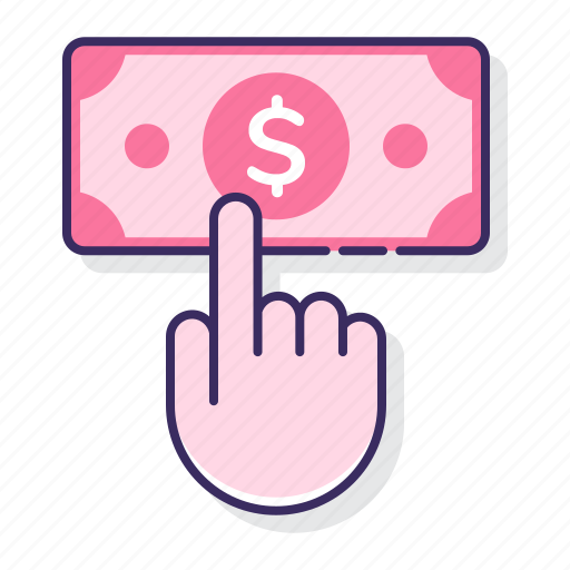Advertising, cpc, hand, money icon - Download on Iconfinder