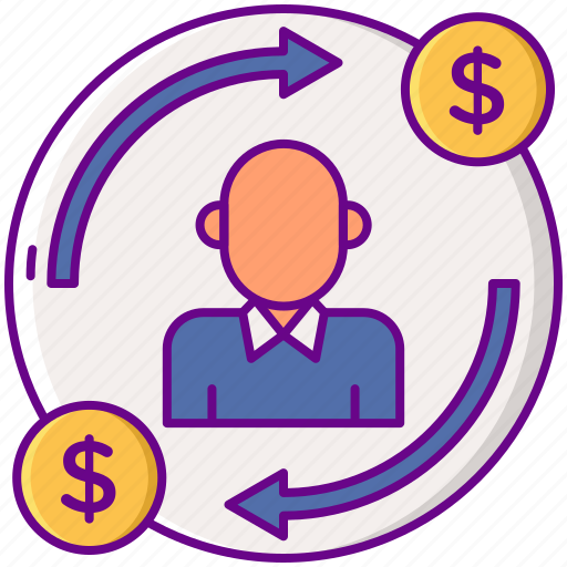 Cycle, money, person, remarketing icon - Download on Iconfinder