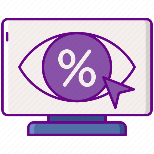 Advertising, eye, percentage, yield icon - Download on Iconfinder