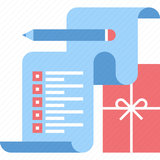 Commerce, gift, holiday, list, present, shopping, wish icon - Download on Iconfinder